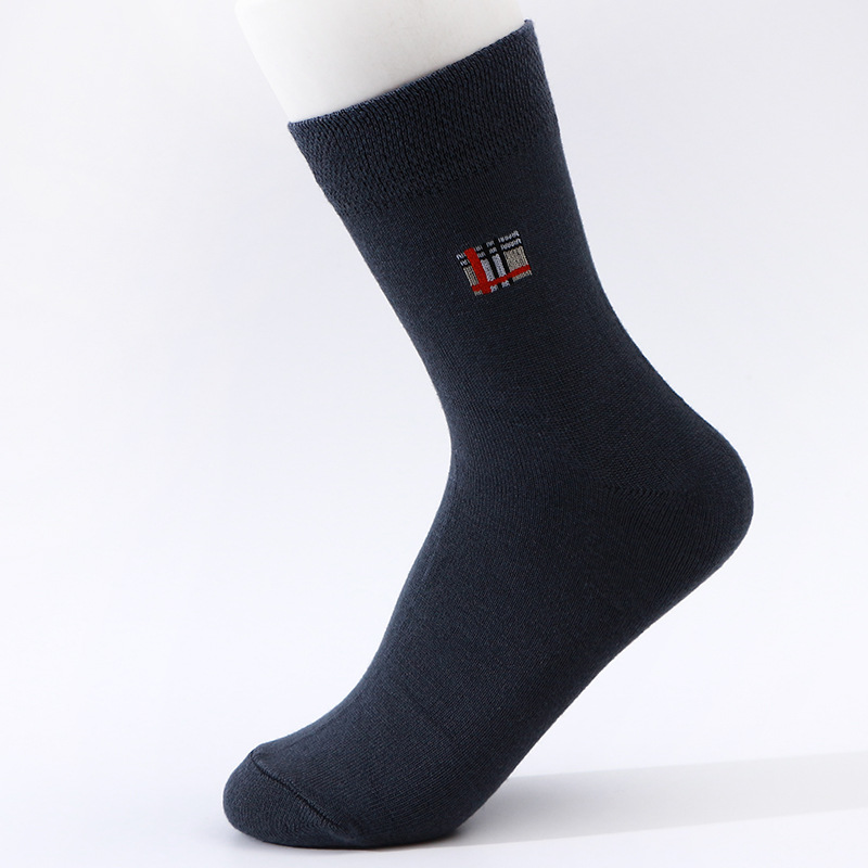 Spring And Summer Men Business Cotton Solid Color Socks Crew Socks Male Bamboo Fiber Breathable Socks